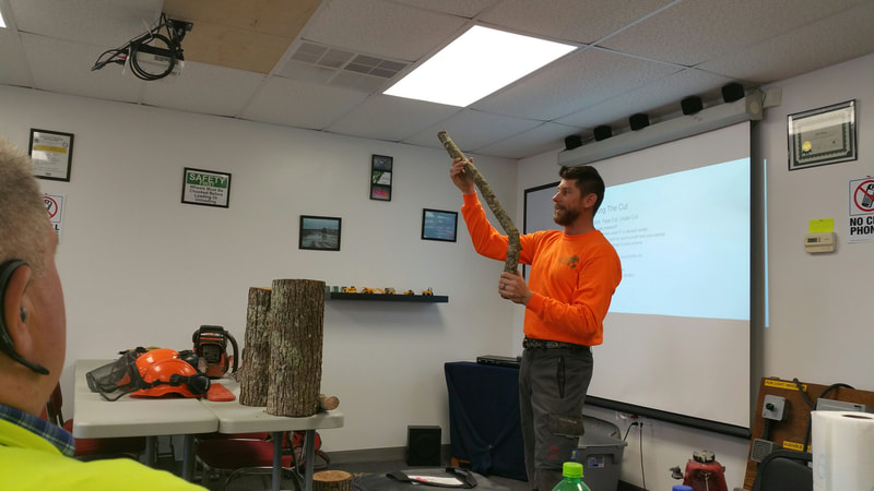 Teaching Chainsaw Safety to a group..... now let's get out there and cut something.